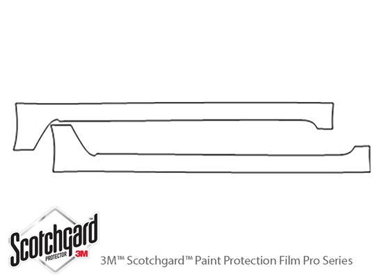 Lexus IS 2008-2013 3M Clear Bra Door Cup Paint Protection Kit Diagram