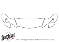 Lexus LS 2007-2009 3M Clear Bra Hood Paint Protection Kit Diagram