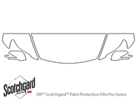 Lexus LS 2010-2012 3M Clear Bra Hood Paint Protection Kit Diagram