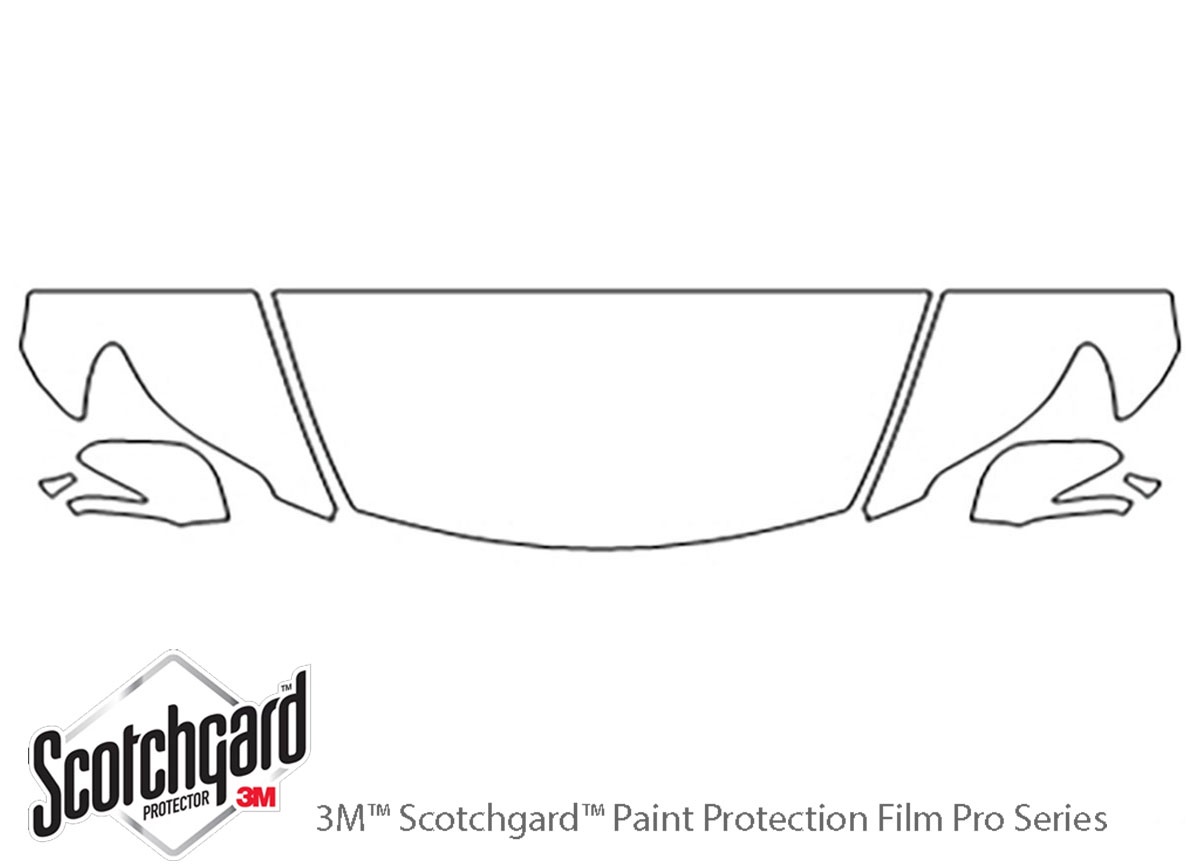 Lexus LS 2010-2012 3M Clear Bra Hood Paint Protection Kit Diagram