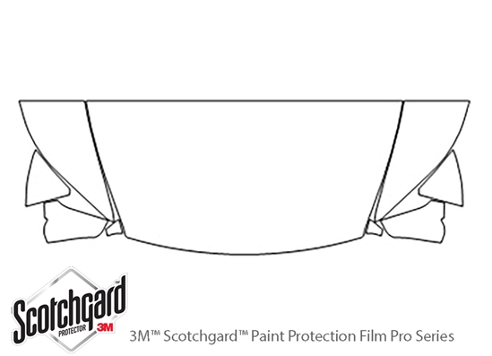 Lexus LS 2013-2017 3M Clear Bra Hood Paint Protection Kit Diagram