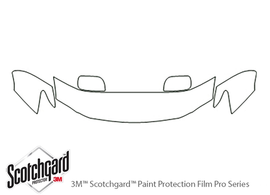 Lexus LX 2008-2012 3M Clear Bra Hood Paint Protection Kit Diagram