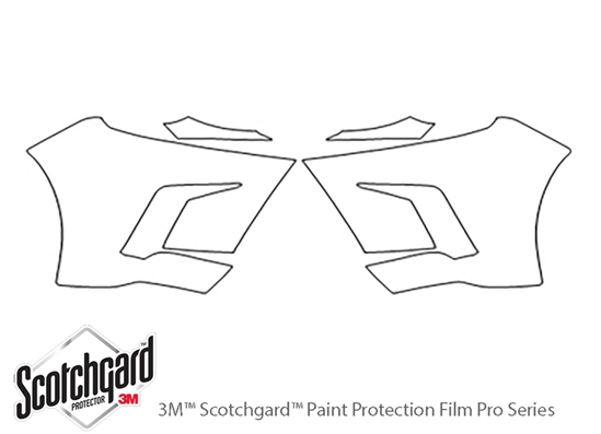 Lexus LX 2016-2021 3M Clear Bra Bumper Paint Protection Kit Diagram