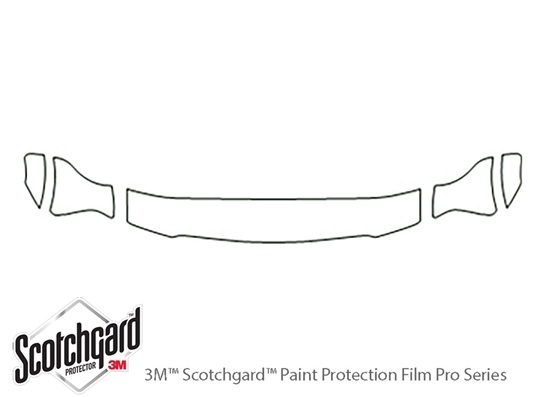 Lincoln Aviator 2003-2005 3M Clear Bra Hood Paint Protection Kit Diagram