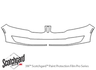 Lincoln MKX 2016-2018 3M Clear Bra Bumper Paint Protection Kit Diagram