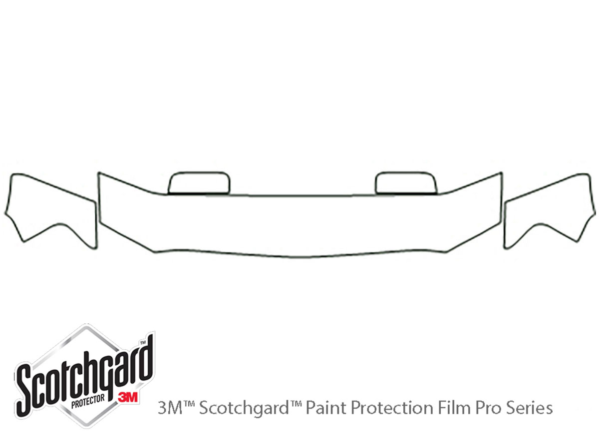 Lincoln Mark LT 2006-2008 3M Clear Bra Hood Paint Protection Kit Diagram