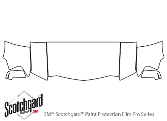 Lincoln Navigator 2007-2014 3M Clear Bra Hood Paint Protection Kit Diagram