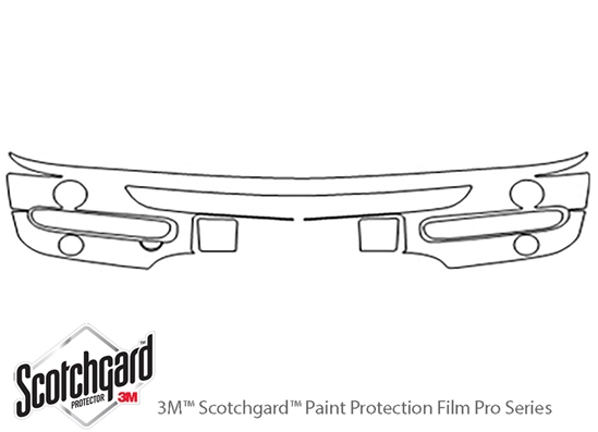MINI Cooper 2002-2004 3M Clear Bra Bumper Paint Protection Kit Diagram