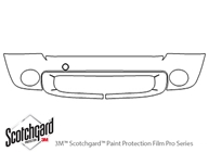 MINI Cooper 2011-2015 3M Clear Bra Bumper Paint Protection Kit Diagram