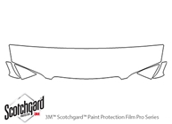 Mazda 626 1998-2002 3M Clear Bra Hood Paint Protection Kit Diagram