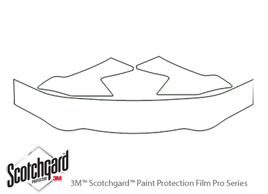 Mazda MPV 2000-2003 3M Clear Bra Hood Paint Protection Kit Diagram