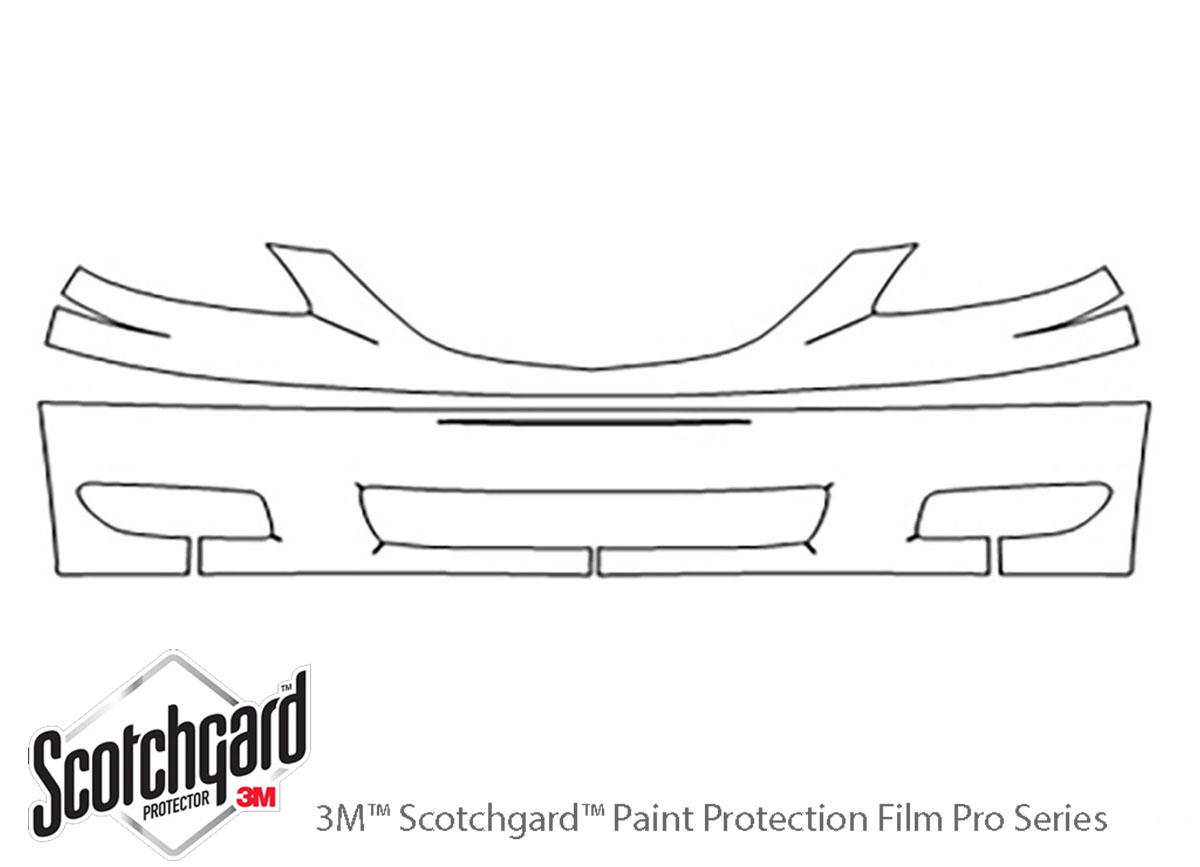 Mazda MPV 2004-2006 3M Clear Bra Bumper Paint Protection Kit Diagram