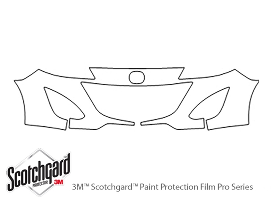 Mazda Mazda5 2013-2015 3M Clear Bra Bumper Paint Protection Kit Diagram