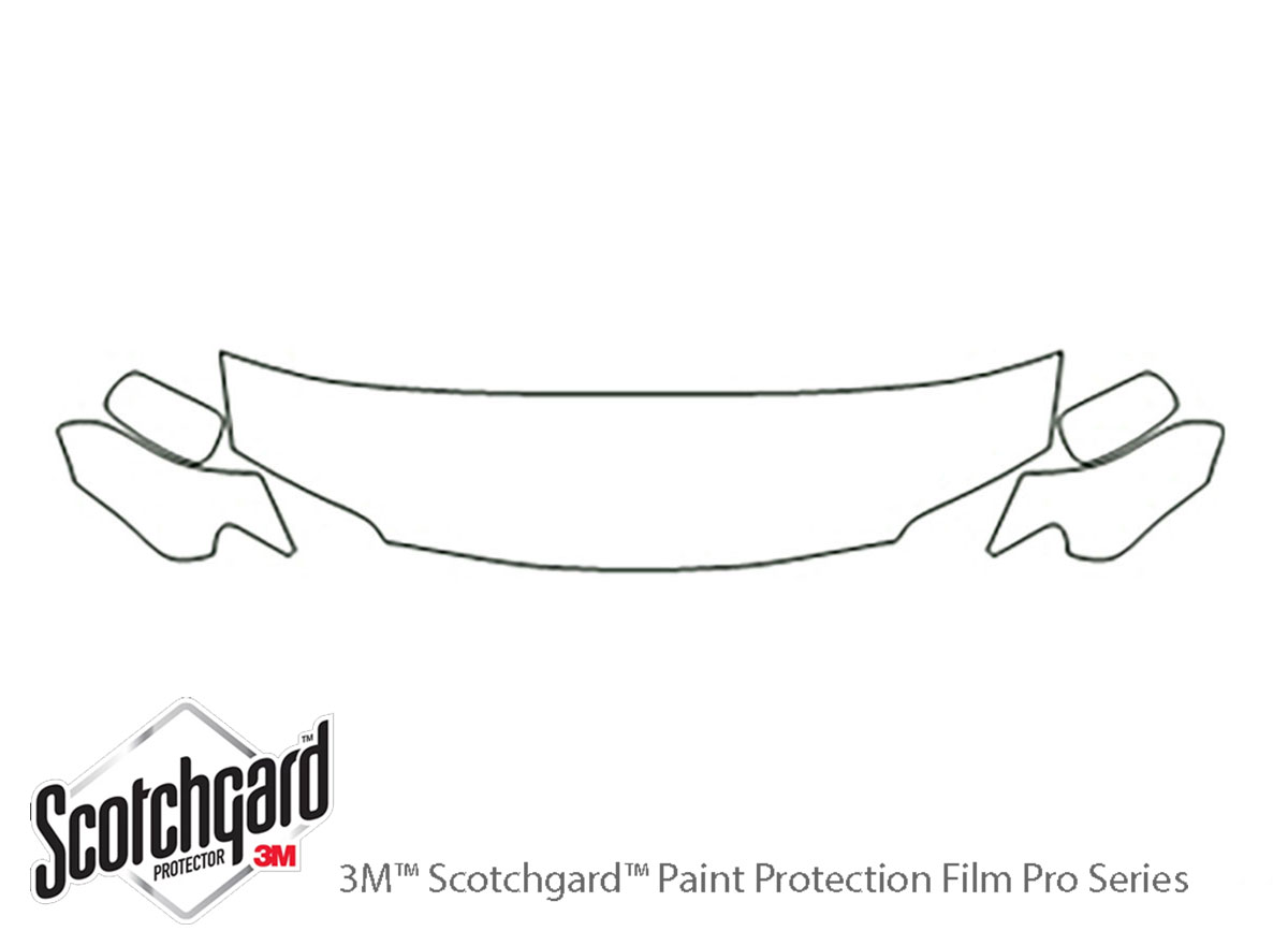 Mazda Protege 2001-2003 3M Clear Bra Hood Paint Protection Kit Diagram