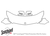 Mercedes-Benz SL-Class 2009-2012 3M Clear Bra Hood Paint Protection Kit Diagram