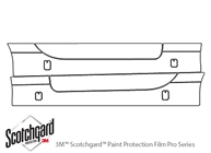 Mercedes-Benz SL-Class 2009-2012 3M Clear Bra Door Cup Paint Protection Kit Diagram