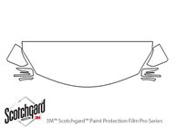 Mercedes-Benz SL-Class 2013-2016 3M Clear Bra Hood Paint Protection Kit Diagram