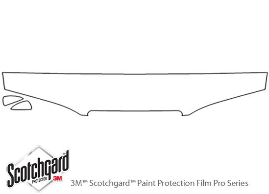 Mercury Cougar 1996-1997 3M Clear Bra Hood Paint Protection Kit Diagram