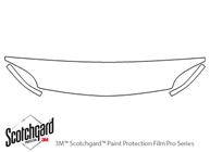 Mercury Mountaineer 2002-2005 3M Clear Bra Hood Paint Protection Kit Diagram