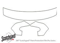 Mercury Villager 1997-2000 3M Clear Bra Hood Paint Protection Kit Diagram