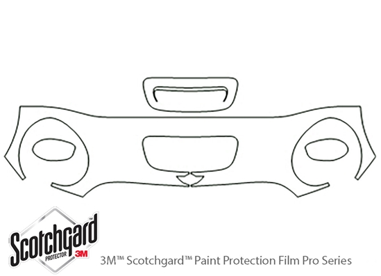 Mini Cooper 2007-2010 3M Clear Bra Hood Paint Protection Kit Diagram
