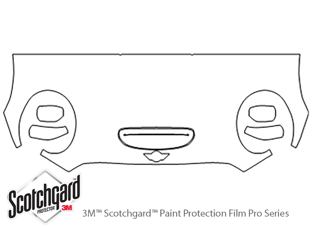 MINI Cooper 2016-2021 3M Clear Bra Hood Paint Protection Kit Diagram