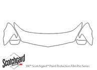 Mitsubishi Diamante 2004-2004 3M Clear Bra Hood Paint Protection Kit Diagram