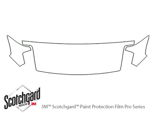 Mitsubishi Eclipse 2000-2005 3M Clear Bra Hood Paint Protection Kit Diagram