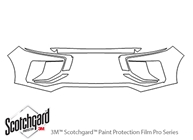 Mitsubishi Eclipse Cross 2018-2020 3M Clear Bra Bumper Paint Protection Kit Diagram