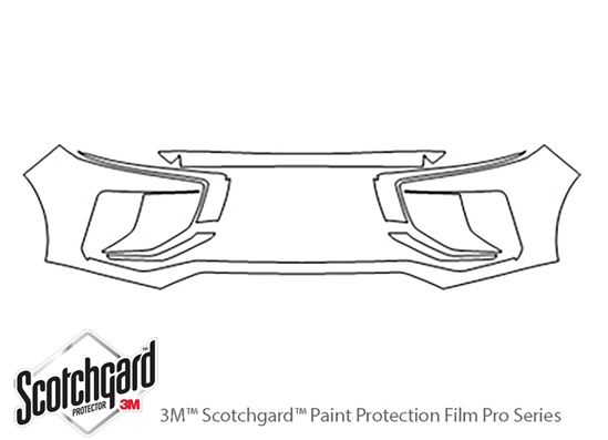 Mitsubishi Eclipse Cross 2018-2024 3M Clear Bra Bumper Paint Protection Kit Diagram