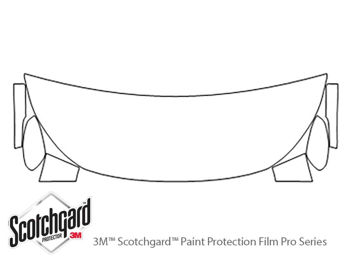 Mitsubishi Eclipse Cross 2018-2024 3M Clear Bra Hood Paint Protection Kit Diagram