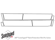 Mitsubishi Endeavor 2004-2010 3M Clear Bra Door Cup Paint Protection Kit Diagram