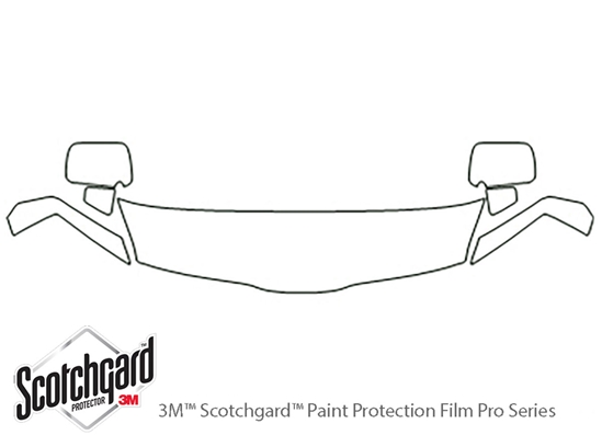 Mitsubishi Endeavor 2004-2011 3M Clear Bra Hood Paint Protection Kit Diagram