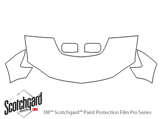 Mitsubishi Evolution 2006-2006 3M Clear Bra Hood Paint Protection Kit Diagram