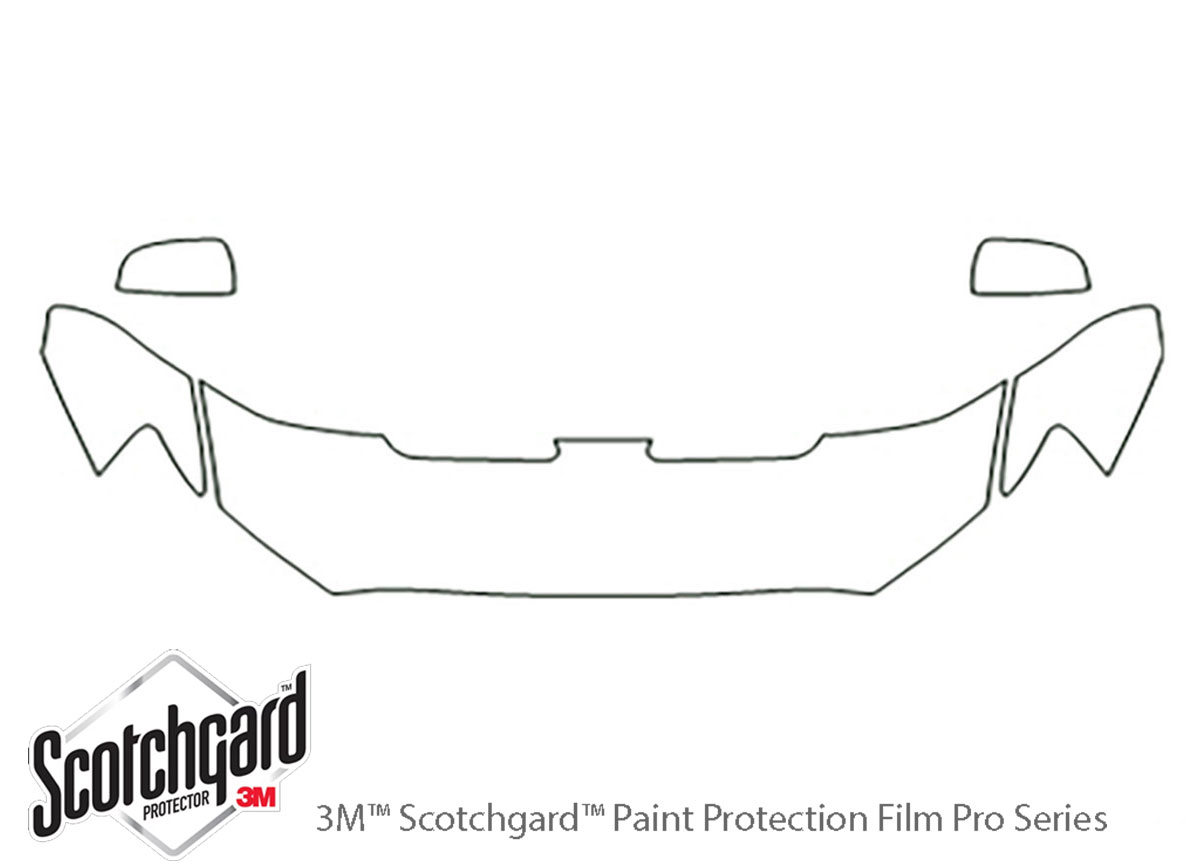 Mitsubishi Evolution 2008-2015 3M Clear Bra Hood Paint Protection Kit Diagram