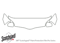 Mitsubishi Galant 2004-2008 3M Clear Bra Hood Paint Protection Kit Diagram