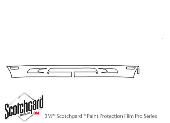 Mitsubishi Lancer 2002-2003 3M Clear Bra Bumper Paint Protection Kit Diagram