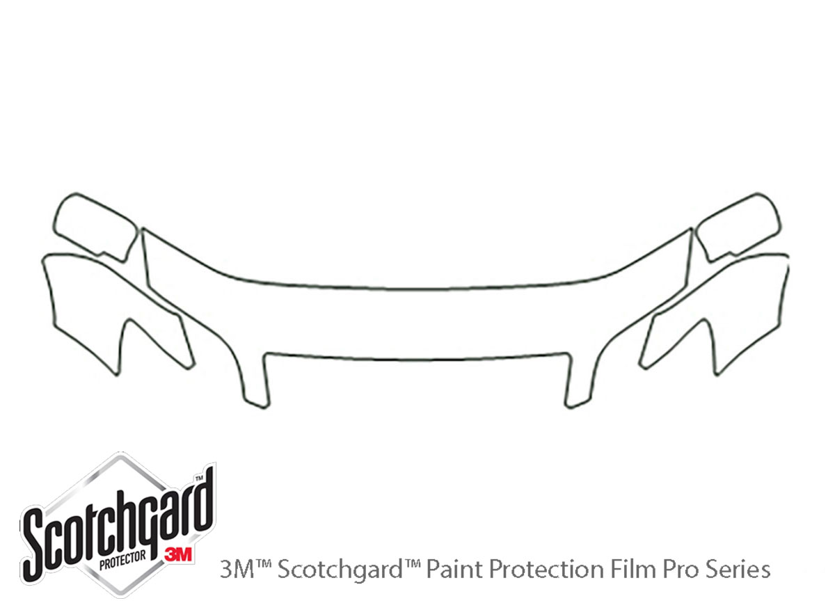 Mitsubishi Lancer 2003-2003 3M Clear Bra Hood Paint Protection Kit Diagram