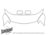 Mitsubishi Lancer 2004-2006 3M Clear Bra Hood Paint Protection Kit Diagram