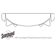 Mitsubishi Outlander 2007-2009 3M Clear Bra Hood Paint Protection Kit Diagram