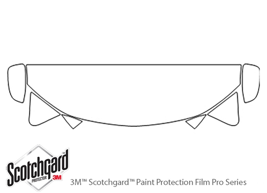 Mitsubishi Outlander 2007-2009 3M Clear Bra Hood Paint Protection Kit Diagram