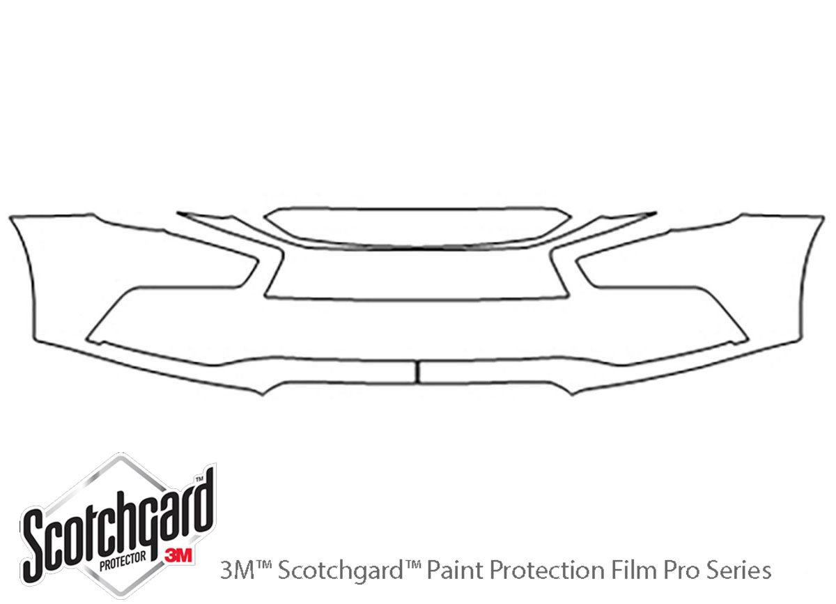 Mitsubishi Outlander Sport 2016-2019 3M Clear Bra Bumper Paint Protection Kit Diagram