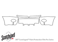 Mitsubishi Raider 2006-2009 3M Clear Bra Bumper Paint Protection Kit Diagram