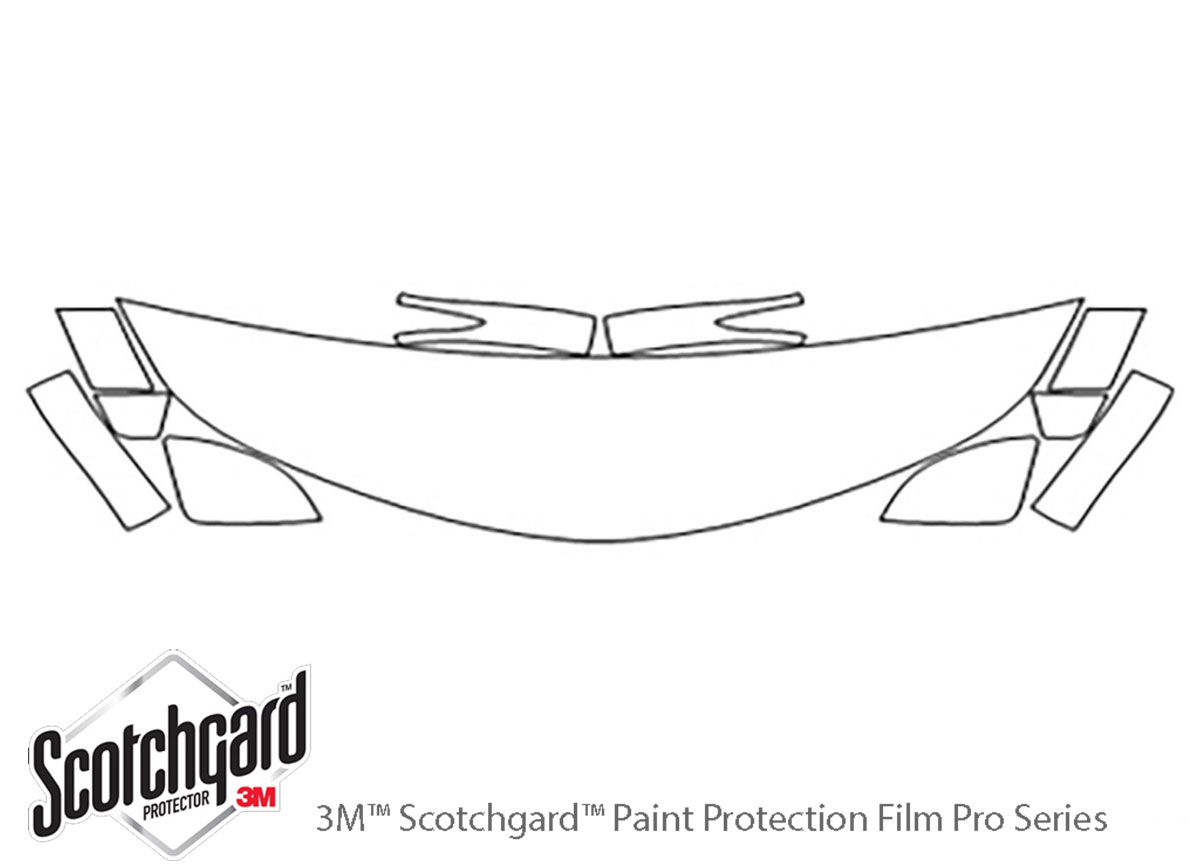 Nissan Altima 2013-2014 3M Clear Bra Hood Paint Protection Kit Diagram