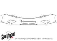 Nissan Altima 2016-2018 3M Clear Bra Bumper Paint Protection Kit Diagram
