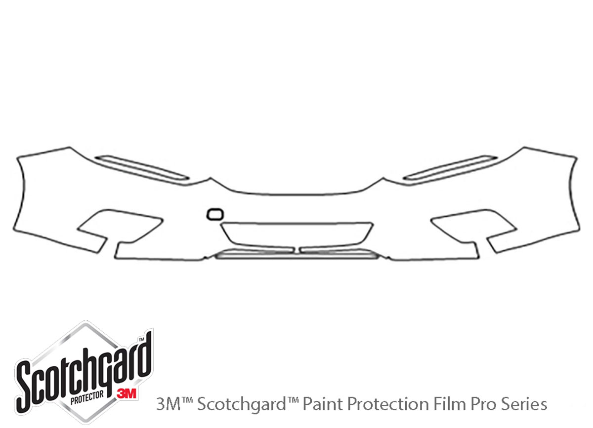 Nissan Altima 2016-2018 3M Clear Bra Bumper Paint Protection Kit Diagram