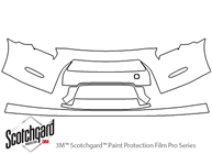 Nissan GT-R 2012-2016 3M Clear Bra Bumper Paint Protection Kit Diagram
