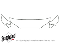 Nissan Maxima 2000-2003 3M Clear Bra Hood Paint Protection Kit Diagram