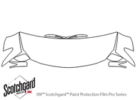 Nissan Maxima 2016-2018 3M Clear Bra Hood Paint Protection Kit Diagram