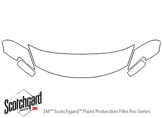 Nissan Murano 2009-2014 3M Clear Bra Hood Paint Protection Kit Diagram